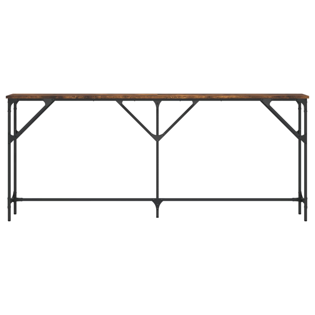 vidaXL Console Table Smoked Oak 180x23x75 cm Engineered Wood