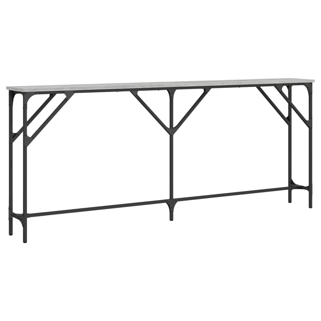 vidaXL Console Table Grey Sonoma 180x23x75 cm Engineered Wood