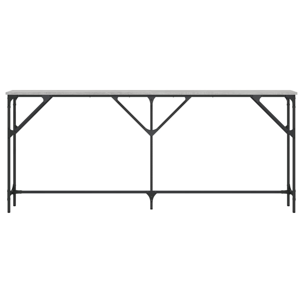 vidaXL Console Table Grey Sonoma 180x23x75 cm Engineered Wood