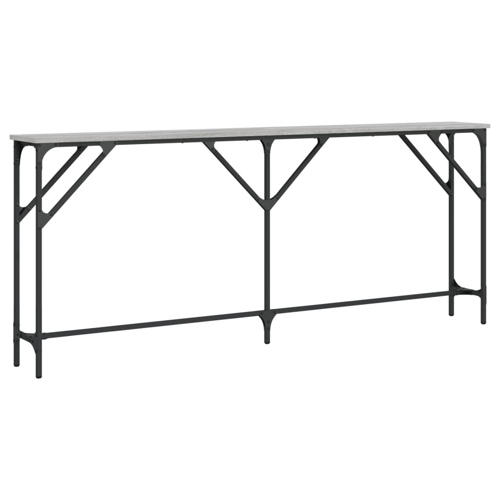 vidaXL Console Table Grey Sonoma 180x23x75 cm Engineered Wood