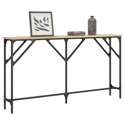 vidaXL Console Table Sonoma Oak 140x23x75 cm Engineered Wood