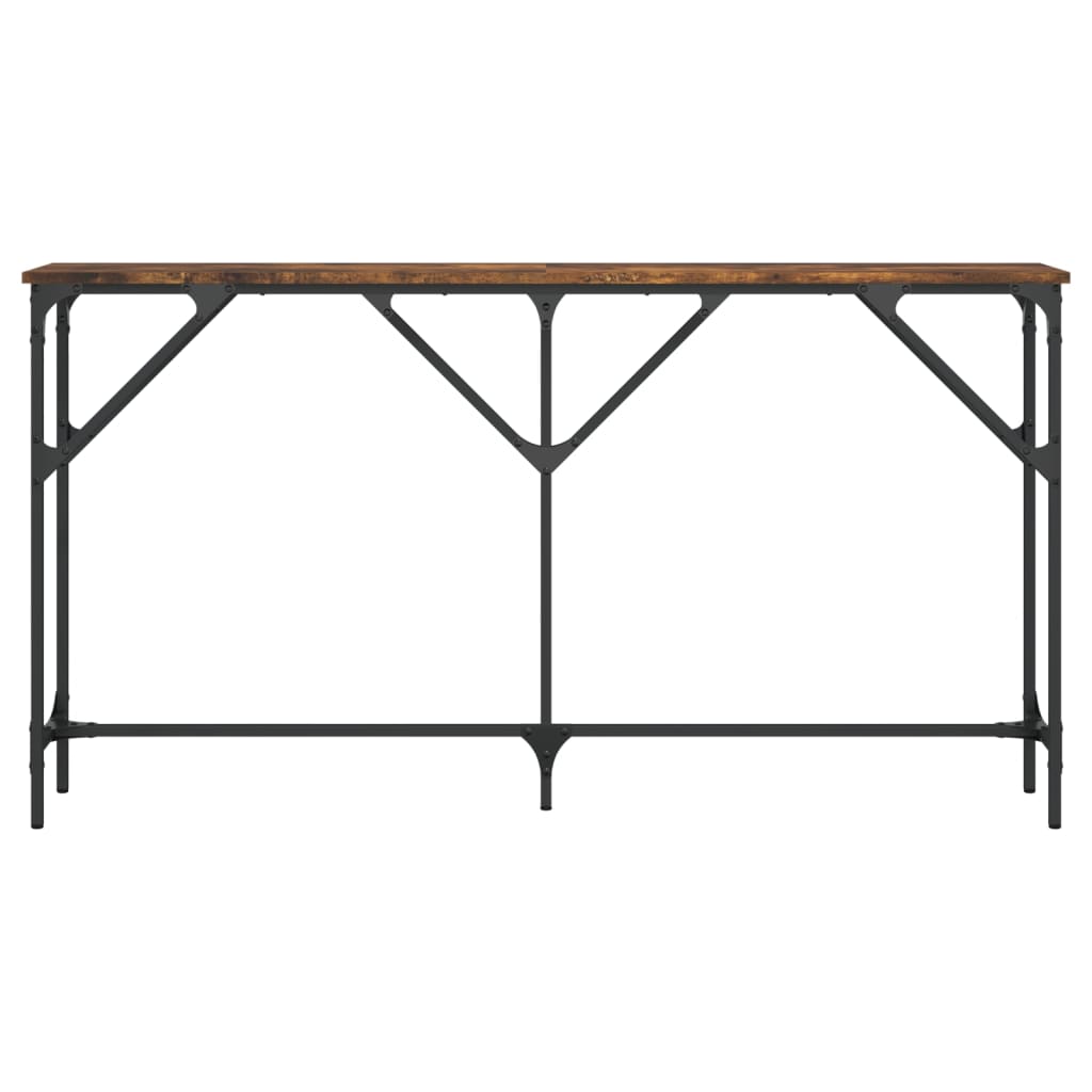 vidaXL Console Table Smoked Oak 140x23x75 cm Engineered Wood