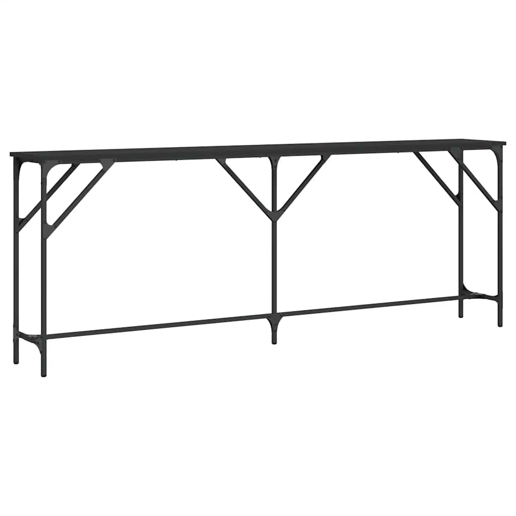 vidaXL Console Table | Black | Engineered wood | 200x29x75 cm