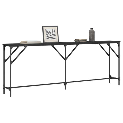 vidaXL Console Table | Black | Engineered wood | 200x29x75 cm