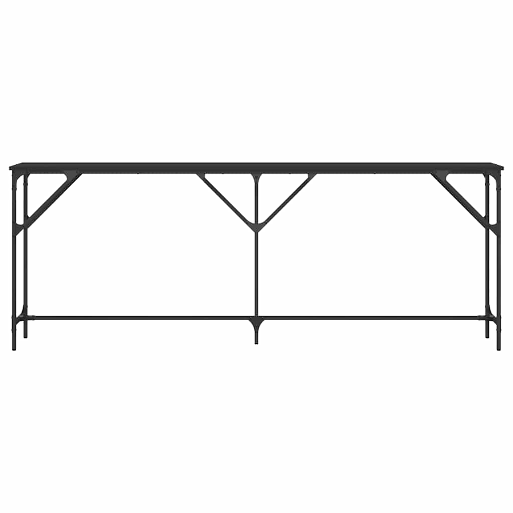 vidaXL Console Table | Black | Engineered wood | 200x29x75 cm