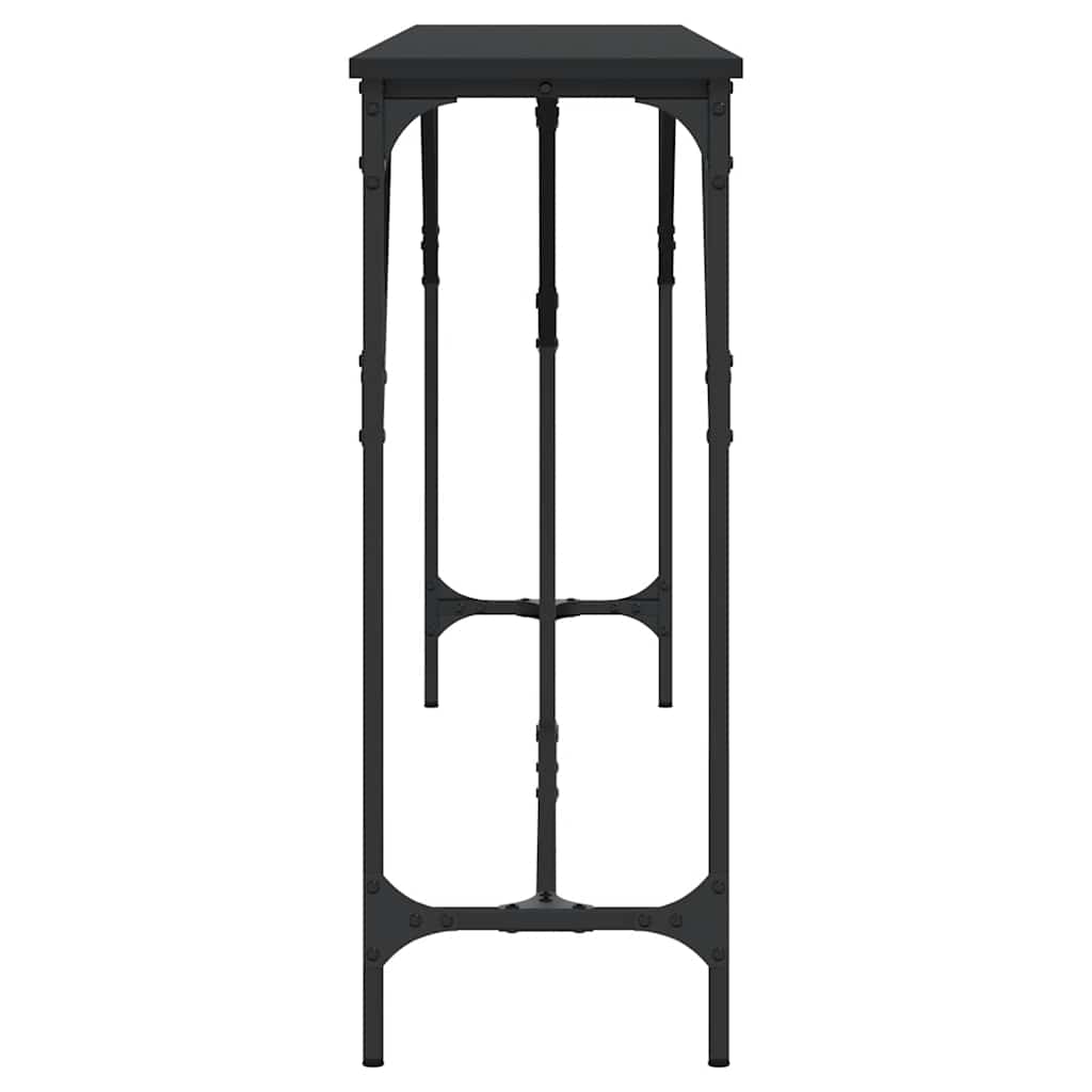 vidaXL Console Table | Black | Engineered wood | 200x29x75 cm