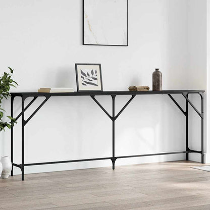 vidaXL Console Table | Black | Engineered wood | 200x29x75 cm