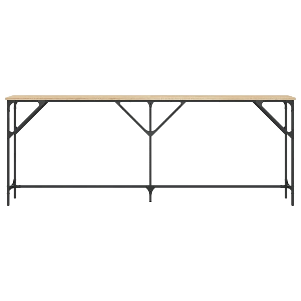 vidaXL Console Table Sonoma Oak 200x29x75 cm Engineered Wood
