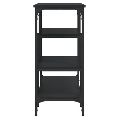 vidaXL Console Table with Shelves Black 100x35x75 cm