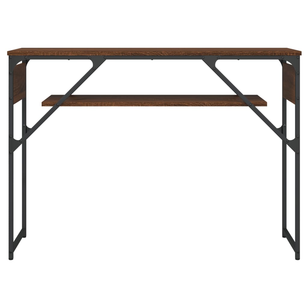 vidaXL Console Table with Shelf Brown Oak 105x30x75cm Engineered Wood