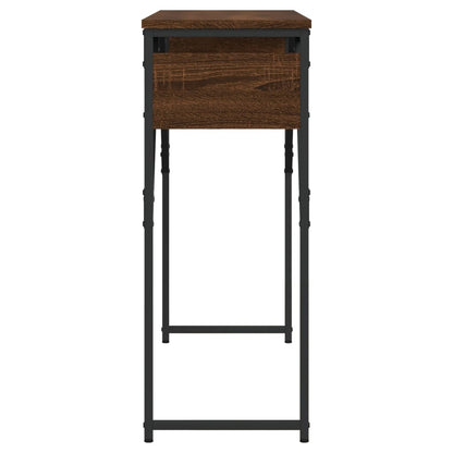 vidaXL Console Table with Shelf Brown Oak 105x30x75cm Engineered Wood