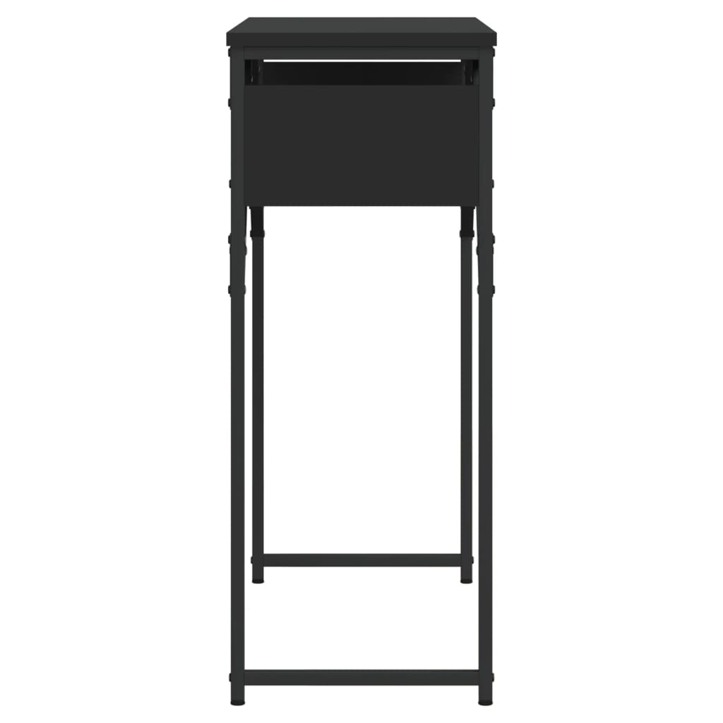 vidaXL Console Table with Shelf Black 75x30x75cm Engineered Wood