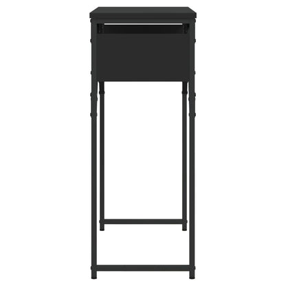 vidaXL Console Table with Shelf Black 75x30x75cm Engineered Wood