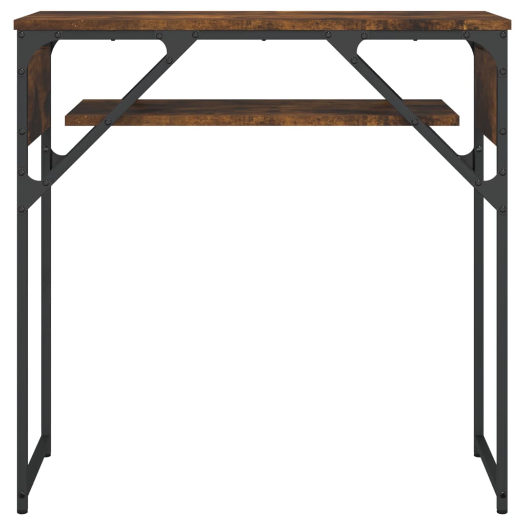 vidaXL Console Table with Shelf Smoked Oak 75x30x75cm Engineered Wood