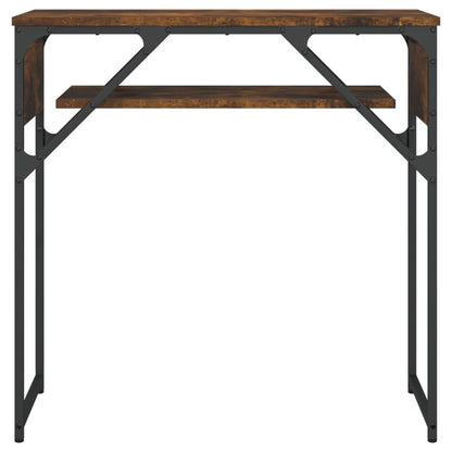 vidaXL Console Table with Shelf Smoked Oak 75x30x75cm Engineered Wood