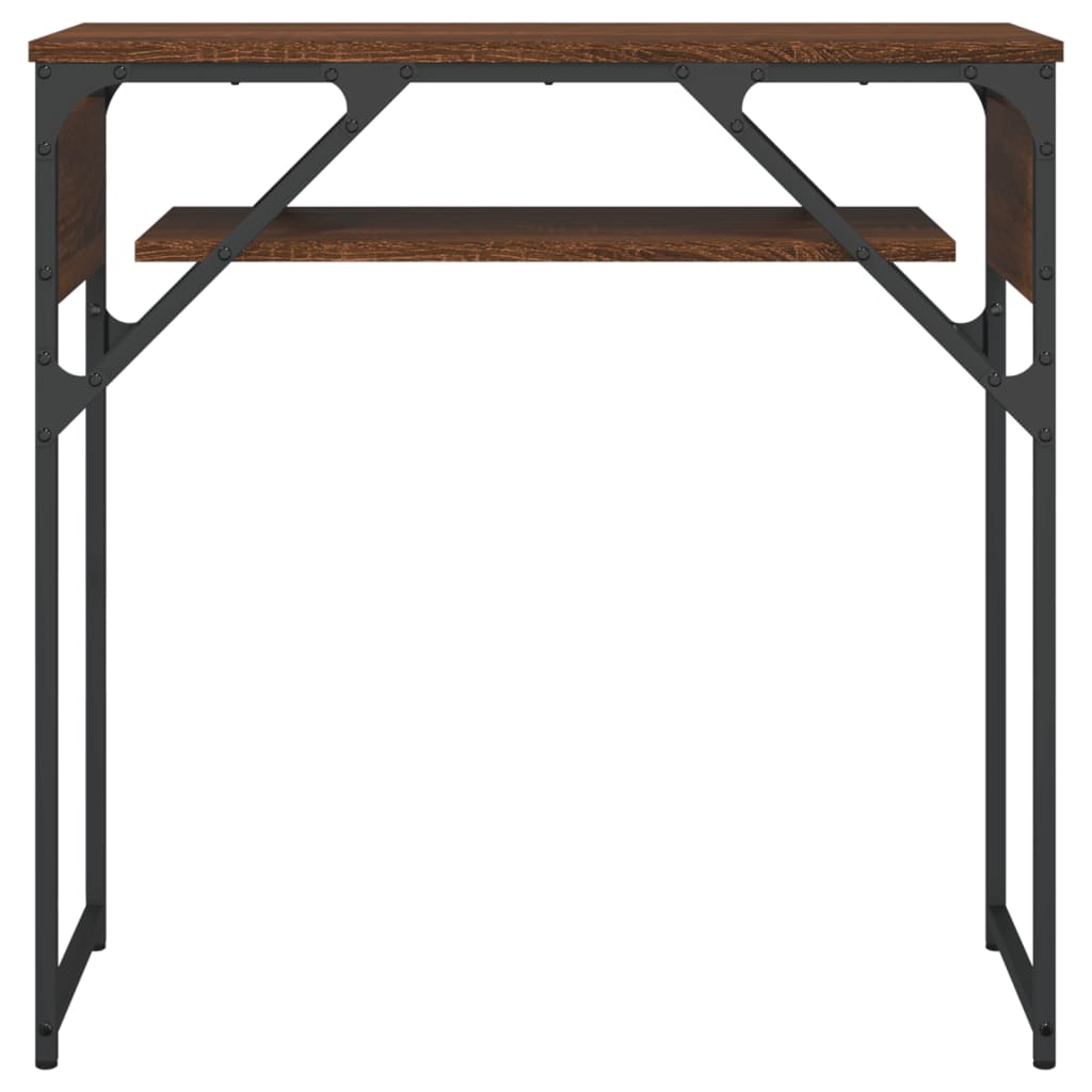 vidaXL Console Table with Shelf Brown Oak 75x30x75cm Engineered Wood