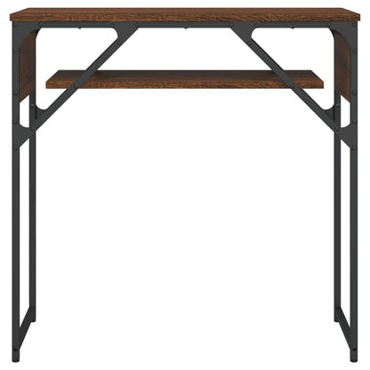 vidaXL Console Table with Shelf Brown Oak 75x30x75cm Engineered Wood