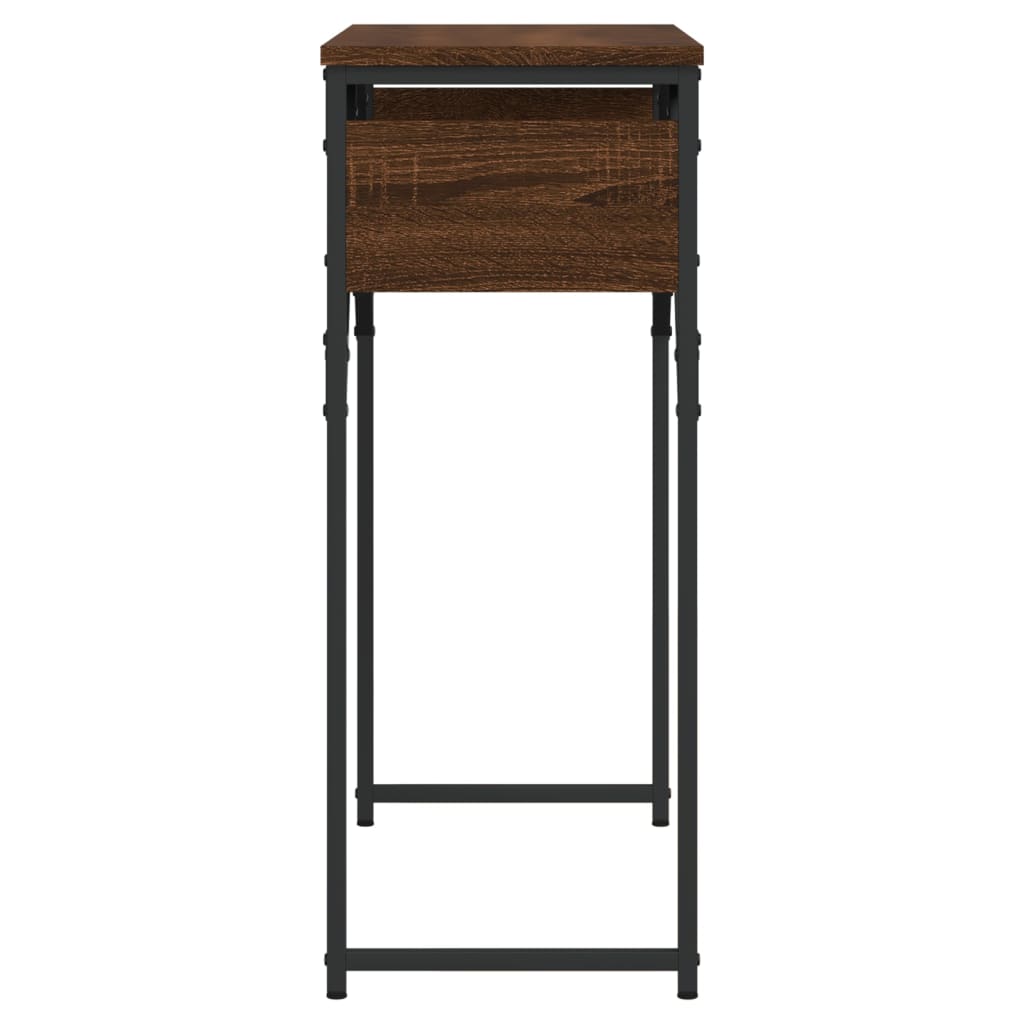 vidaXL Console Table with Shelf Brown Oak 75x30x75cm Engineered Wood