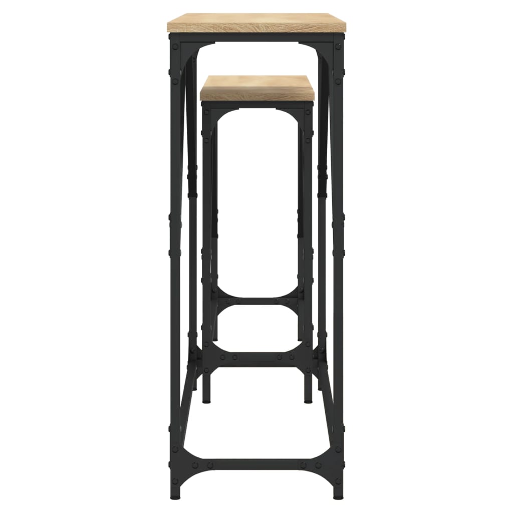 vidaXL Nesting Console Tables 2 pcs Sonoma Oak Engineered Wood
