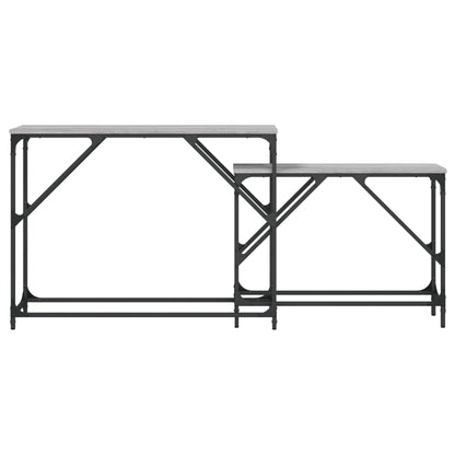 vidaXL Nesting Console Tables 2 pcs Grey Sonoma Engineered Wood