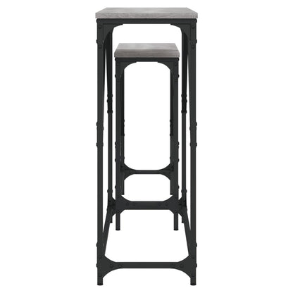 vidaXL Nesting Console Tables 2 pcs Grey Sonoma Engineered Wood