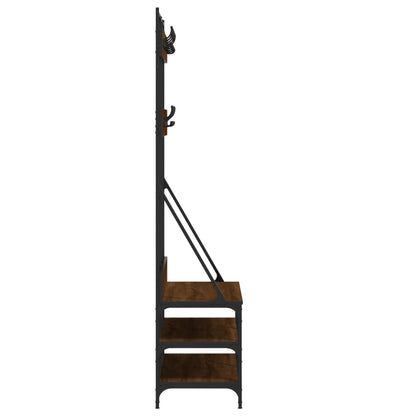 vidaXL Clothes Rack with Shoe Storage Brown Oak 100x40x184 cm