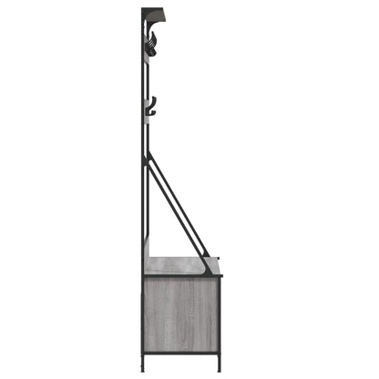 vidaXL Clothes Rack with Shoe Storage Grey Sonoma 100x41x184 cm