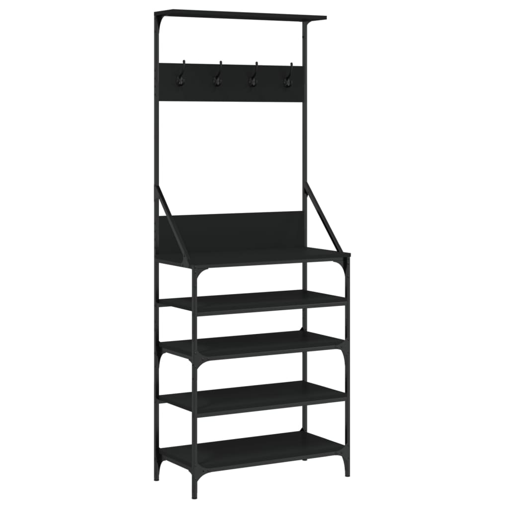 vidaXL Clothes Rack | Black | Engineered wood, metal | Medium | Clothes Rack