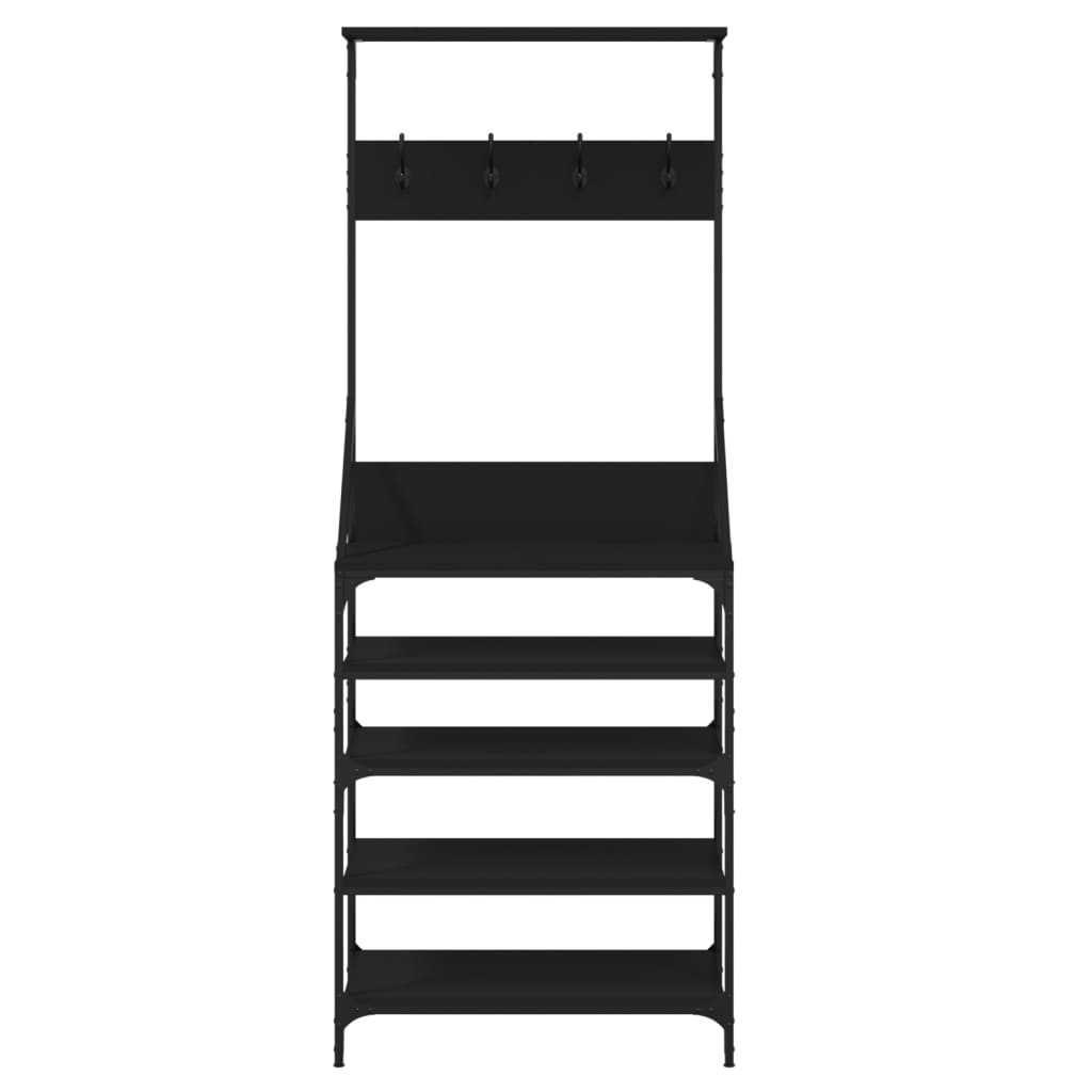 vidaXL Clothes Rack | Black | Engineered wood, metal | Medium | Clothes Rack