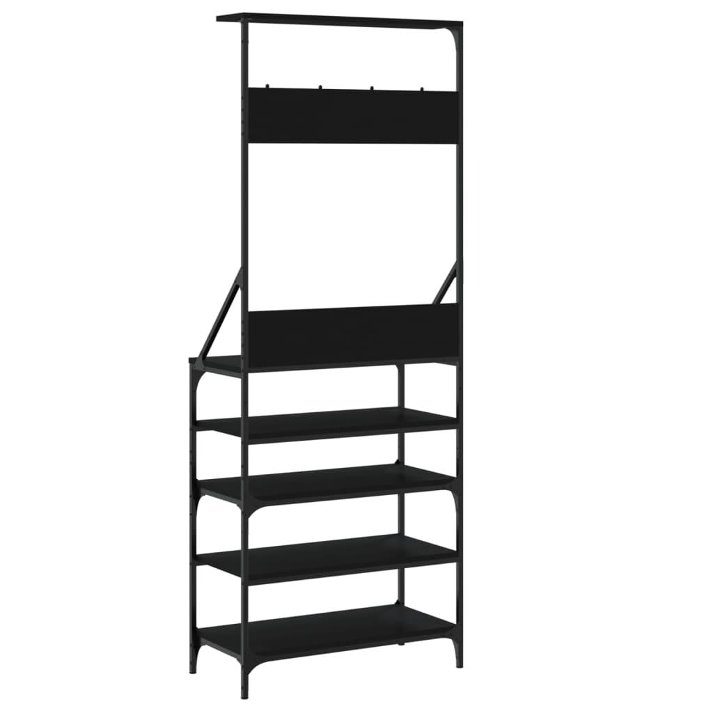 vidaXL Clothes Rack | Black | Engineered wood, metal | Medium | Clothes Rack