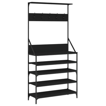 vidaXL Clothes Rack | Black | Engineered wood, Metal | Medium | Clothes Rack