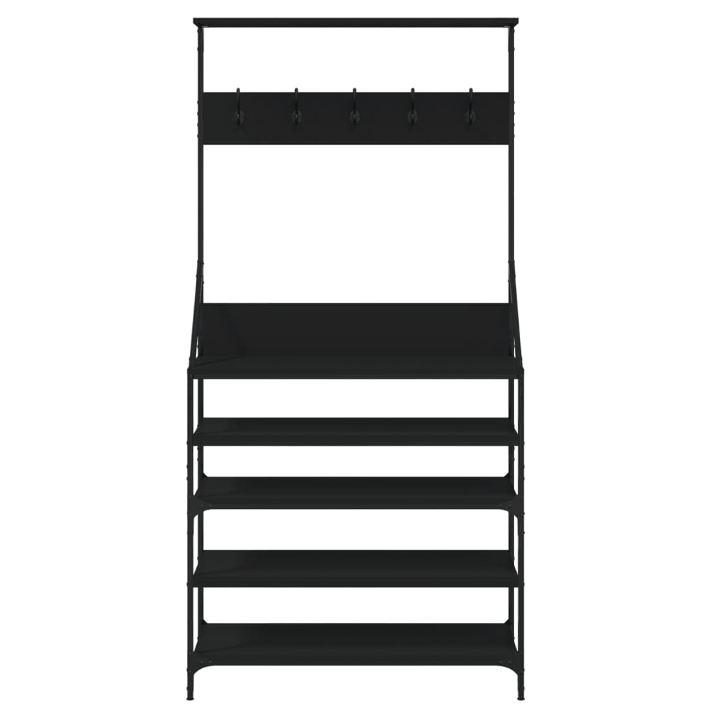 vidaXL Clothes Rack | Black | Engineered wood, Metal | Medium | Clothes Rack