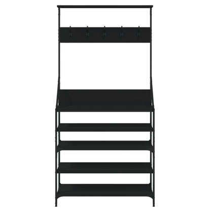 vidaXL Clothes Rack | Black | Engineered wood, Metal | Medium | Clothes Rack
