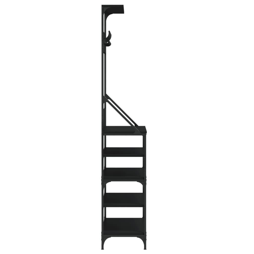 vidaXL Clothes Rack | Black | Engineered wood, Metal | Medium | Clothes Rack