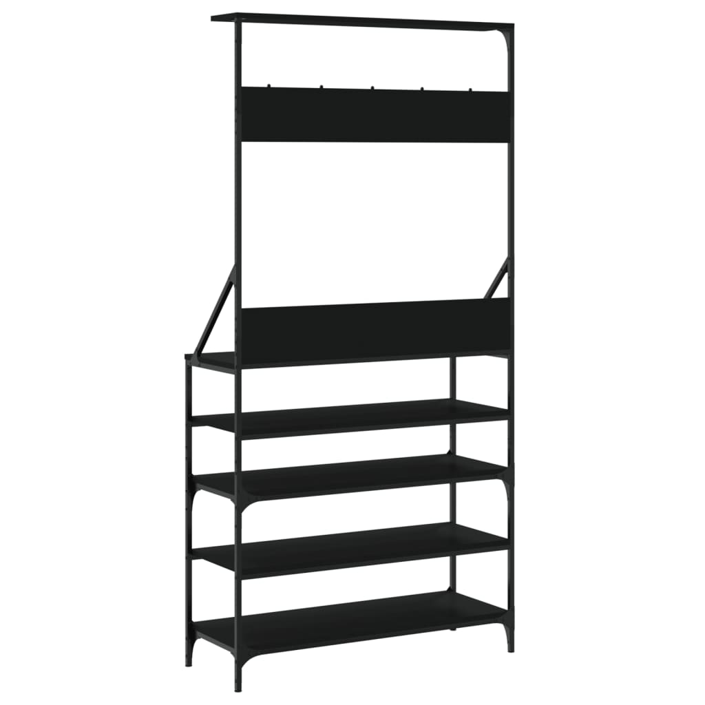 vidaXL Clothes Rack | Black | Engineered wood, Metal | Medium | Clothes Rack