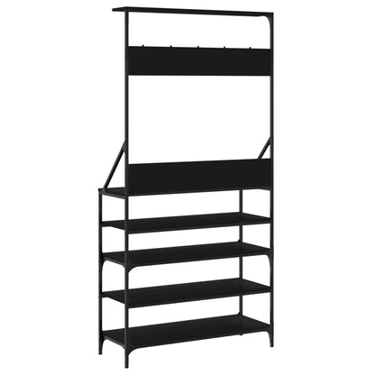 vidaXL Clothes Rack | Black | Engineered wood, Metal | Medium | Clothes Rack