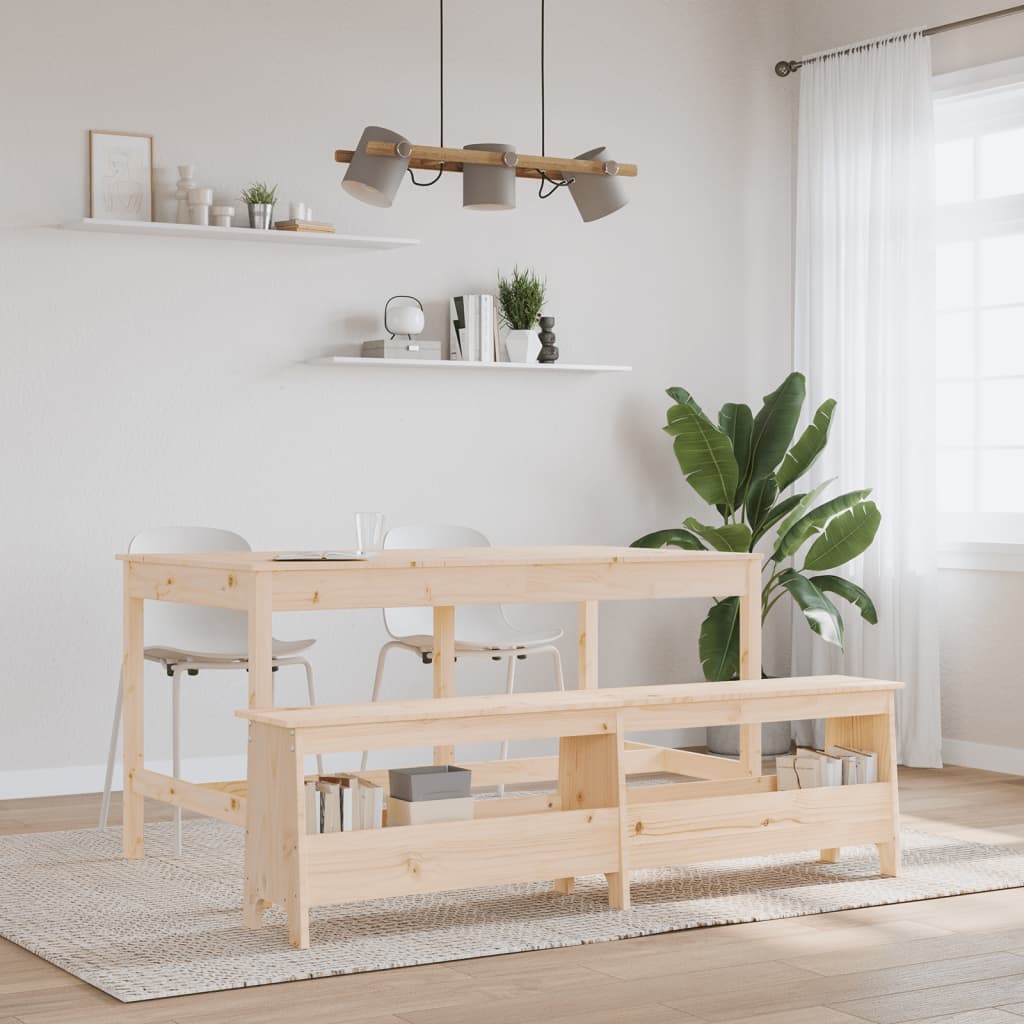 vidaXL Hall Bench 160x28x45 cm Solid Wood Pine