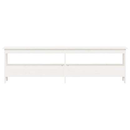 vidaXL Hall Bench White 160x28x45 cm Solid Wood Pine