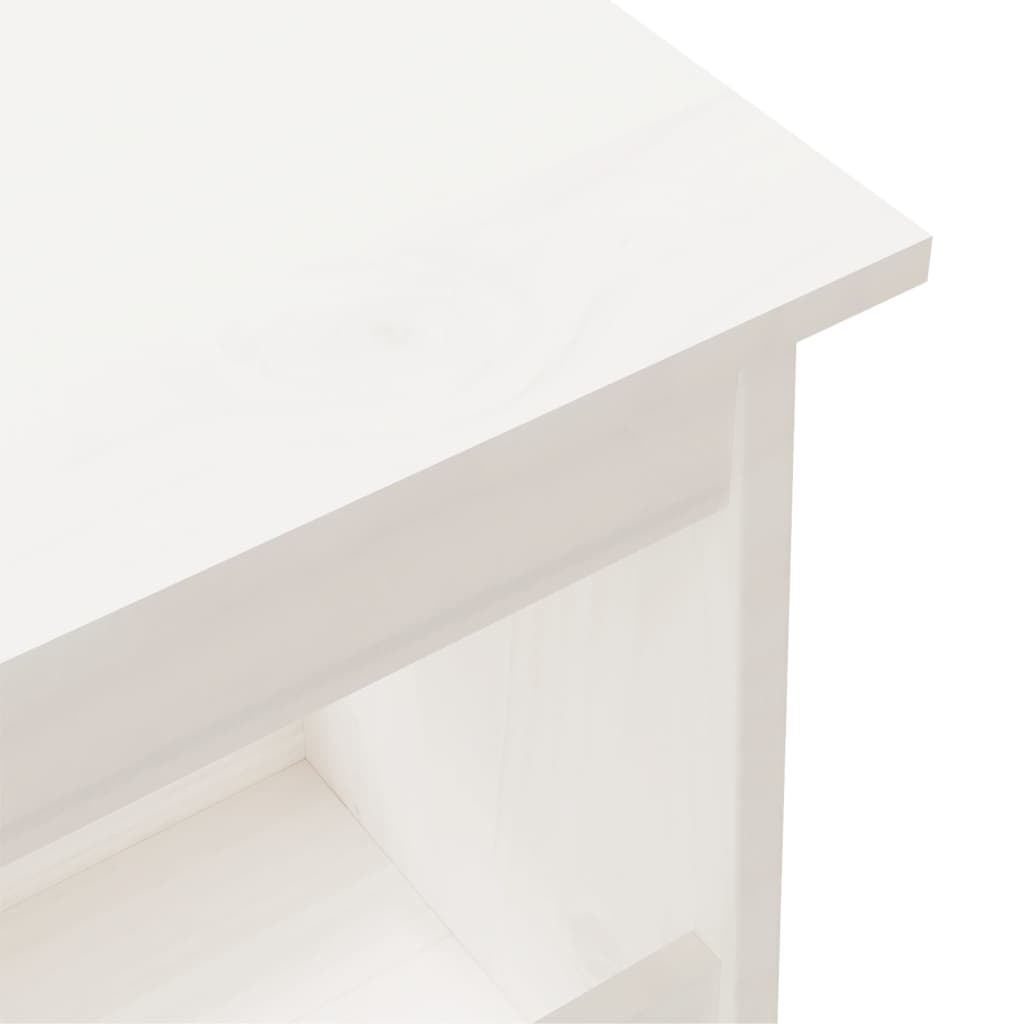 vidaXL Hall Bench White 160x28x45 cm Solid Wood Pine