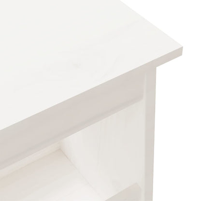 vidaXL Hall Bench White 160x28x45 cm Solid Wood Pine