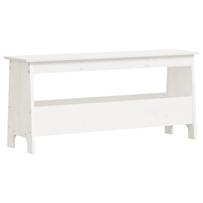 vidaXL Hall Bench White 100x28x45 cm Solid Wood Pine