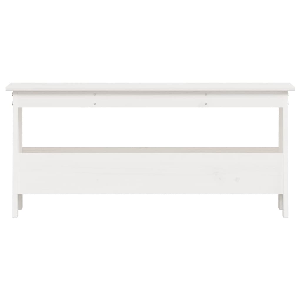 vidaXL Hall Bench White 100x28x45 cm Solid Wood Pine