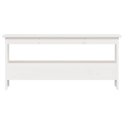 vidaXL Hall Bench White 100x28x45 cm Solid Wood Pine