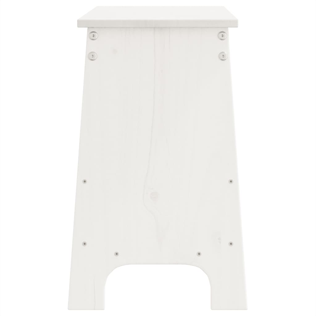 vidaXL Hall Bench White 100x28x45 cm Solid Wood Pine