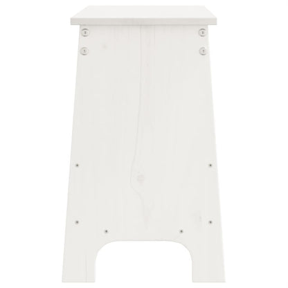 vidaXL Hall Bench White 100x28x45 cm Solid Wood Pine