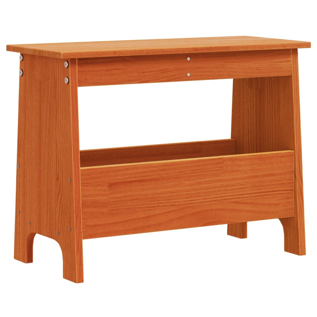 vidaXL Hall Bench Wax Brown 60x28x45 cm Solid Wood Pine