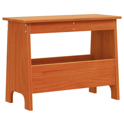 vidaXL Hall Bench Wax Brown 60x28x45 cm Solid Wood Pine