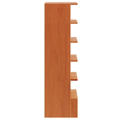 vidaXL Shoe Cabinet Wax Brown 52x30x104 cm Solid Wood Pine