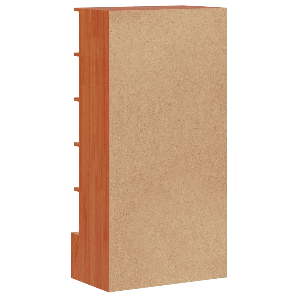 vidaXL Shoe Cabinet Wax Brown 52x30x104 cm Solid Wood Pine