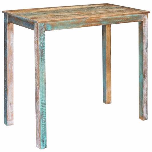 vidaXL Bar Table 110 x 55 x 100 cm Solid Reclaimed Wood Multicolour